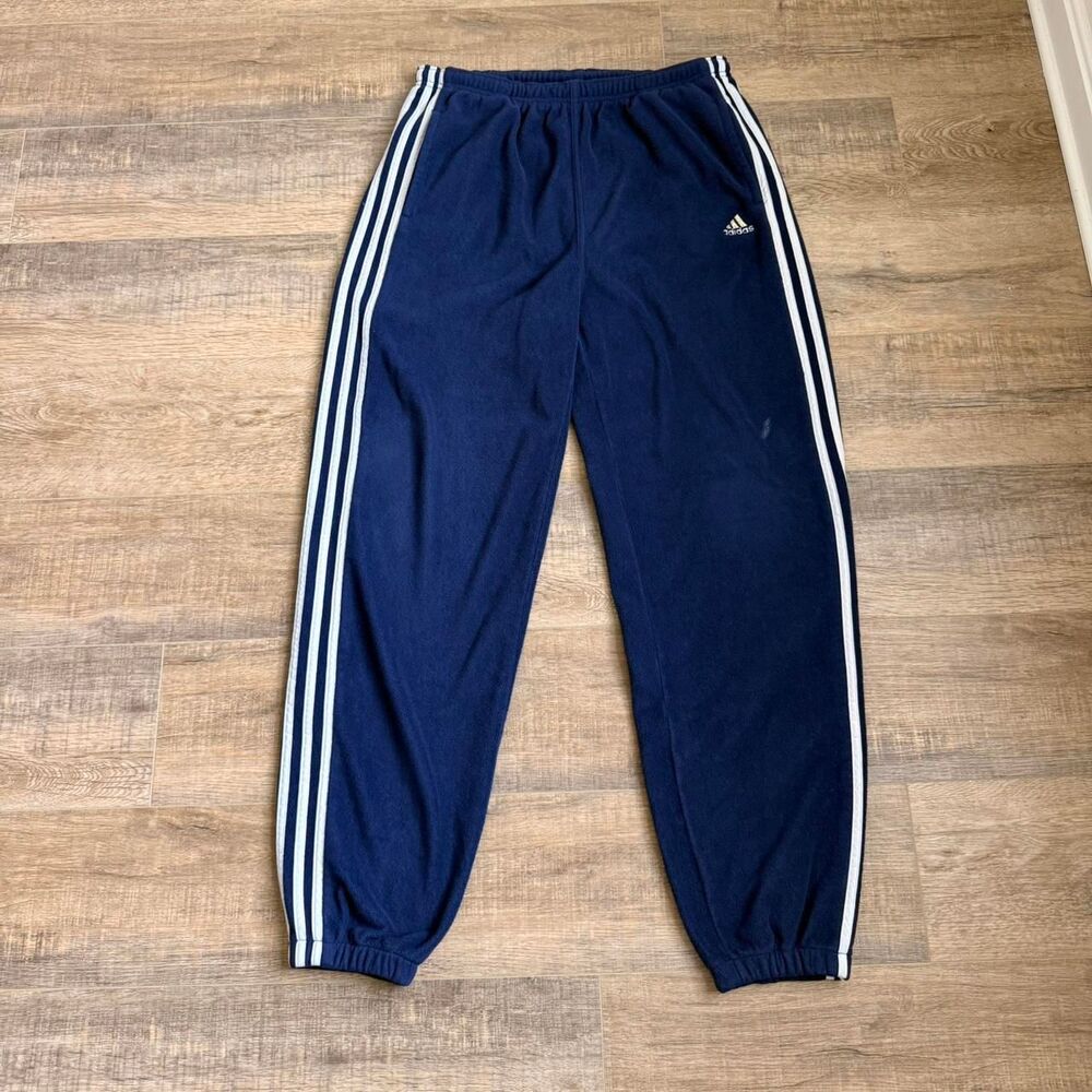 Adidas Navy Blue Fleece Sweatpant Joggers Size XL